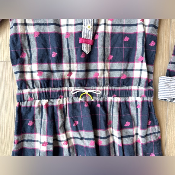 Hatley Girls Pink Blue Check Bunny Rabbit Cotton Dress  Size 8 EUC Easter - Picture 8 of 14